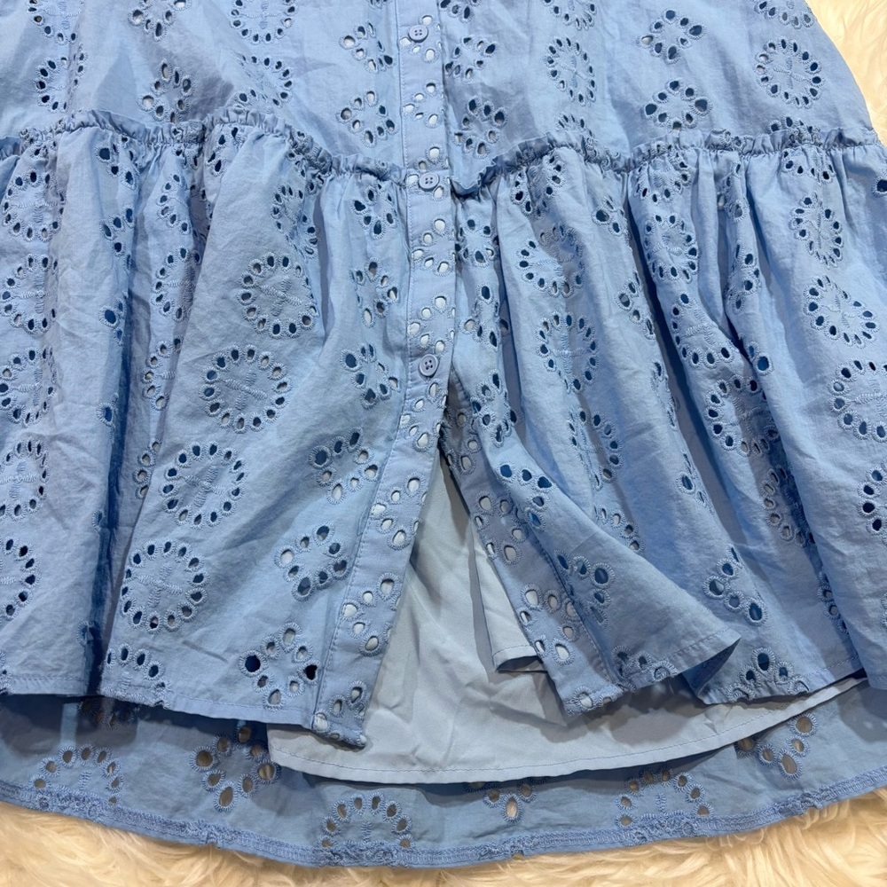 Donna Morgan Button Down Eyelet Shirt Dress - Picture 10 of 16